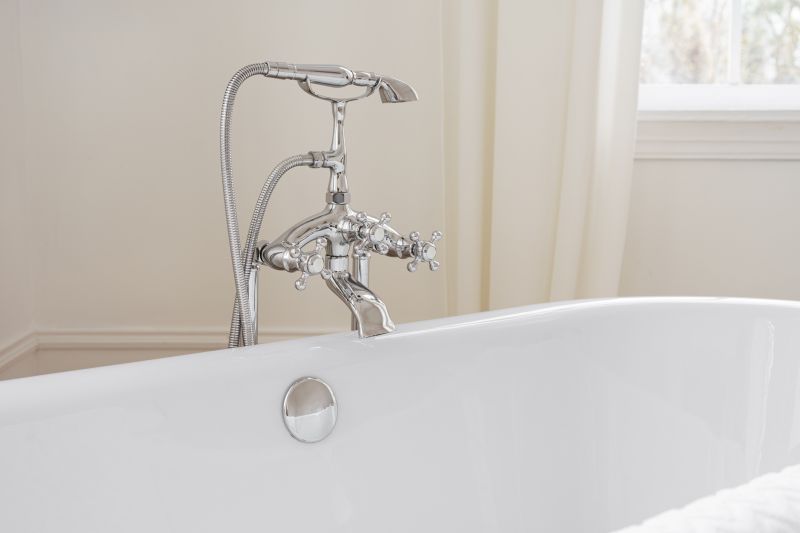 Close-up of Bathtub Faucet and Fixtures